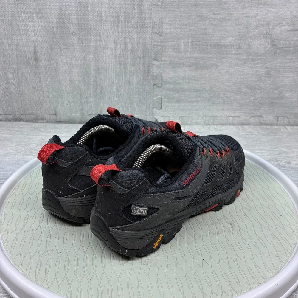 Merrell Moab FST 2 Hiking Shoes Mens 10.5 Black Red Waterproof J77471